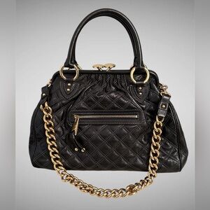 Marc Jacobs Original Stam Quilted Satchel Gold Chain Strap Iconic Made In Italy